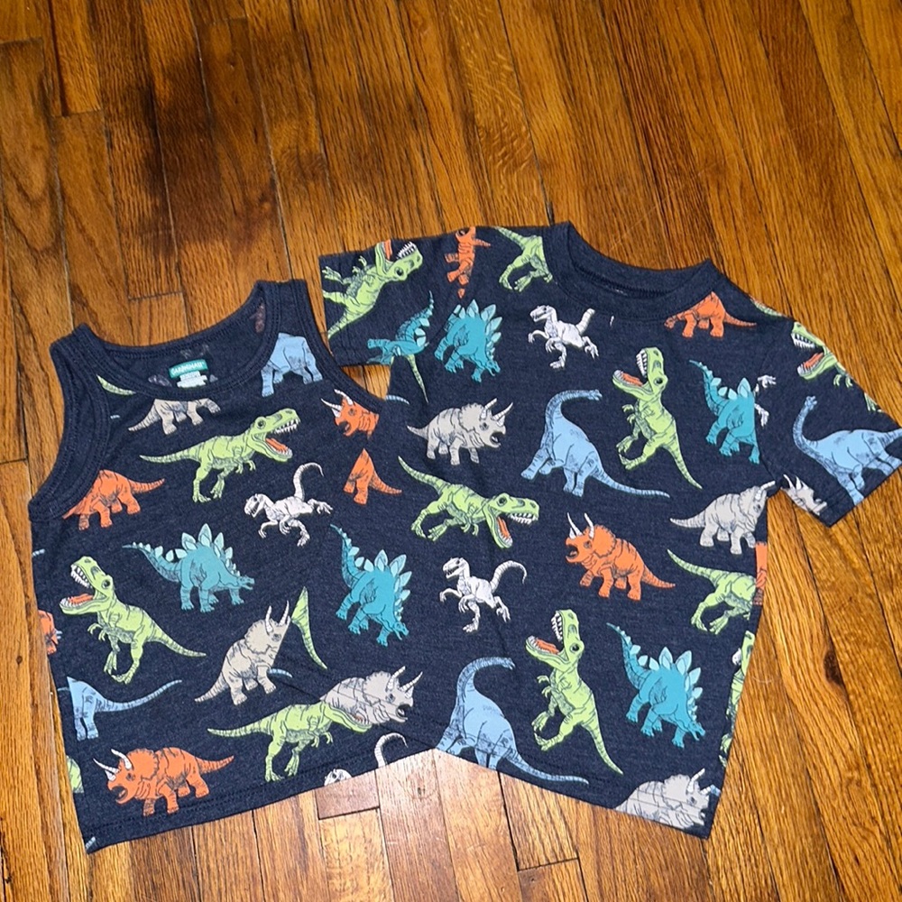 Garanimals Toddler boys dinosaur sleeveless and short sleeve